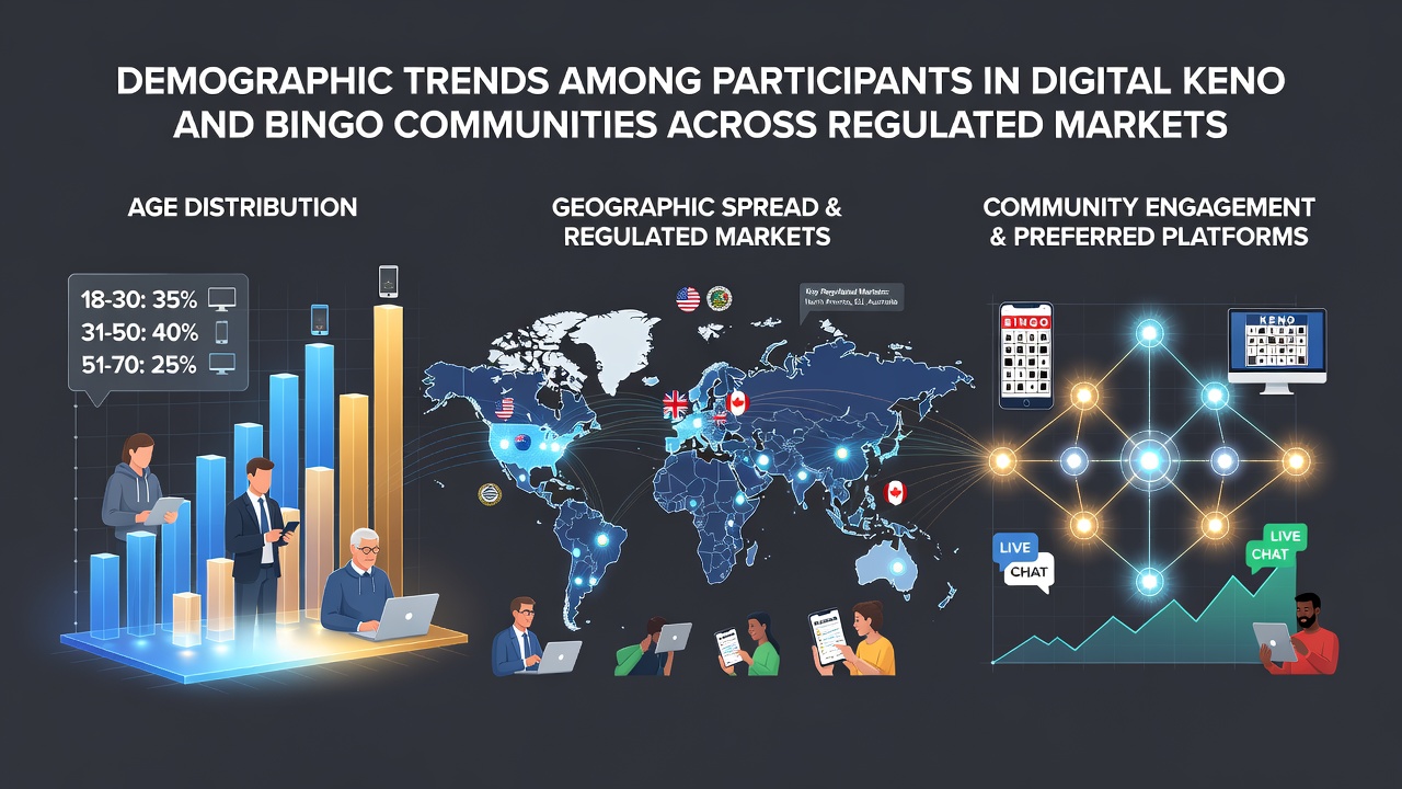 Chart showing age and gender distribution among digital keno and bingo players in regulated markets