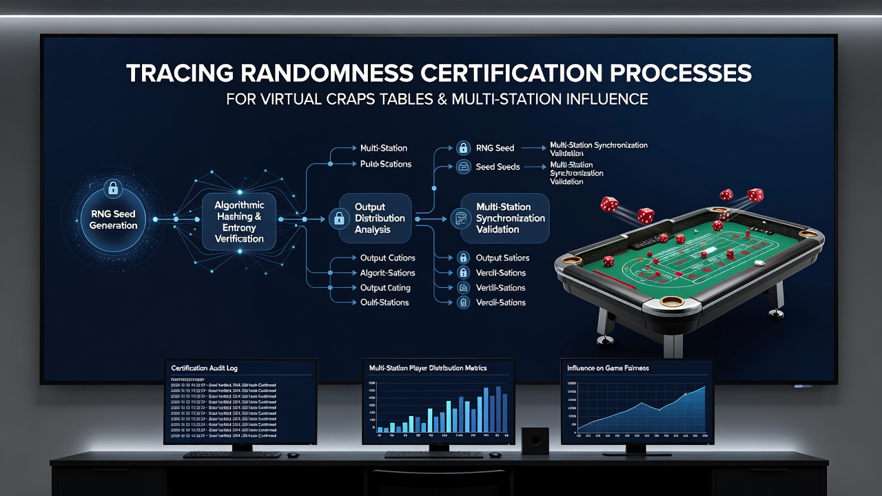 Network diagram of multi-state sportsbook integration showing certified RNG modules connected across state borders with compliance checkpoints